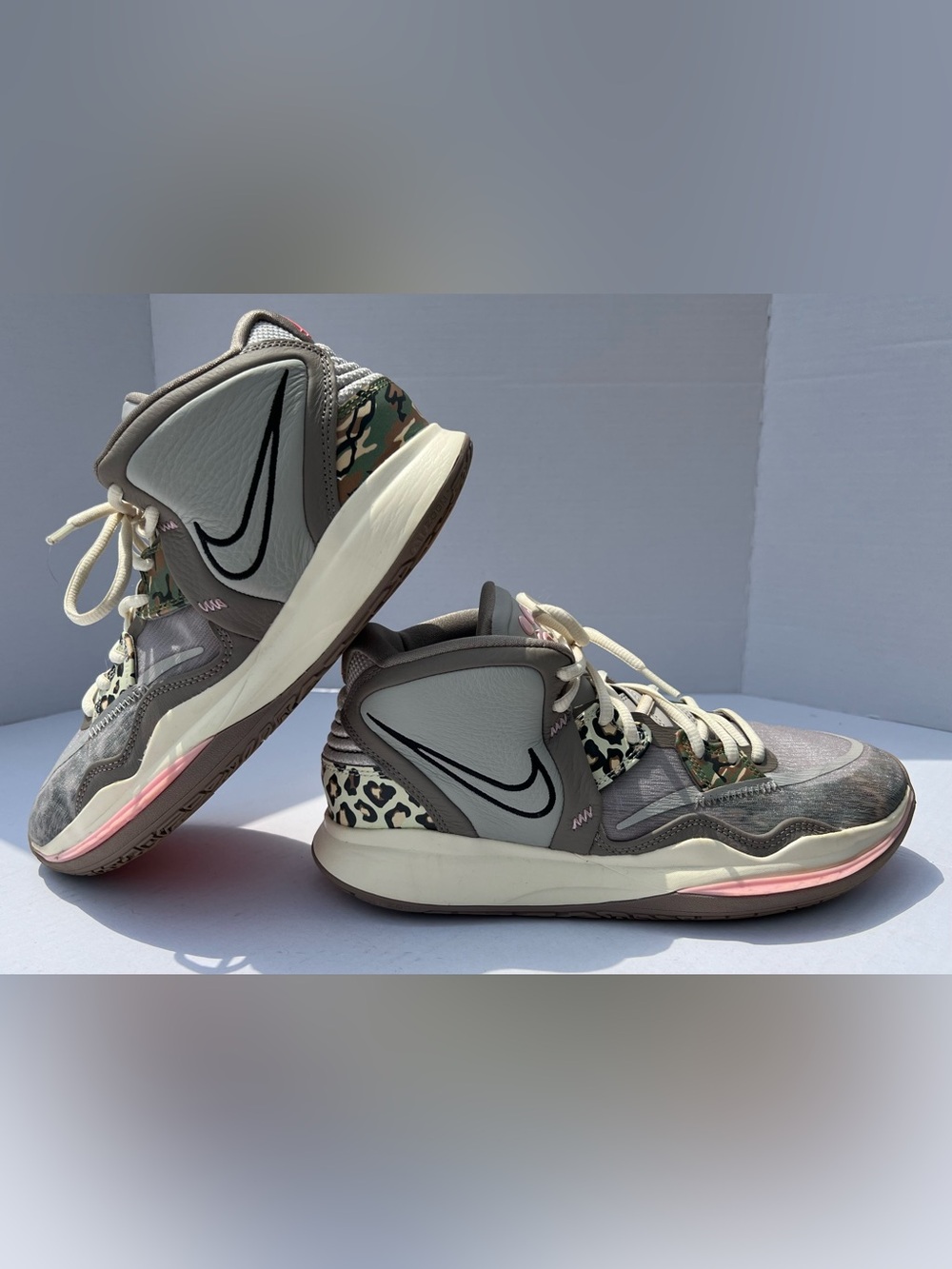 Nike Kyrie Infinity, Mid Top Leopard Camo, Mens US 9.5 / Women US 11, EUR 43
